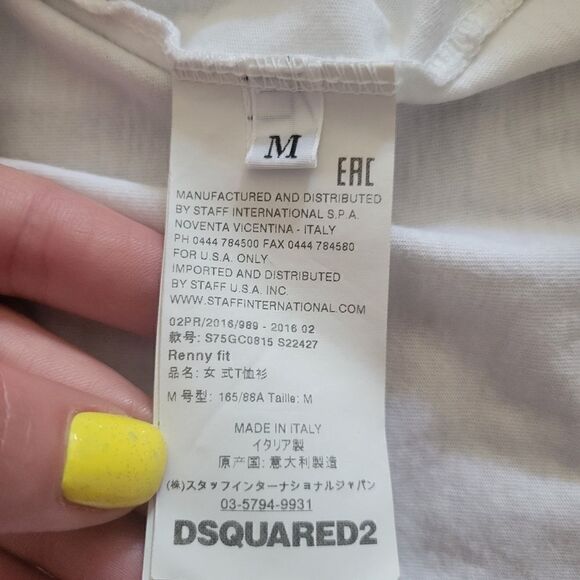 Dsquared2 White T-shirt M S - Picture 9 of 10